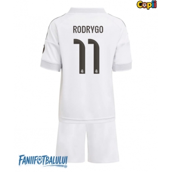 Real Madrid Rodrygo Goes #11 Echipament de Fotbal Replică 2025-26 Copii Acasa (+ Șorturi)